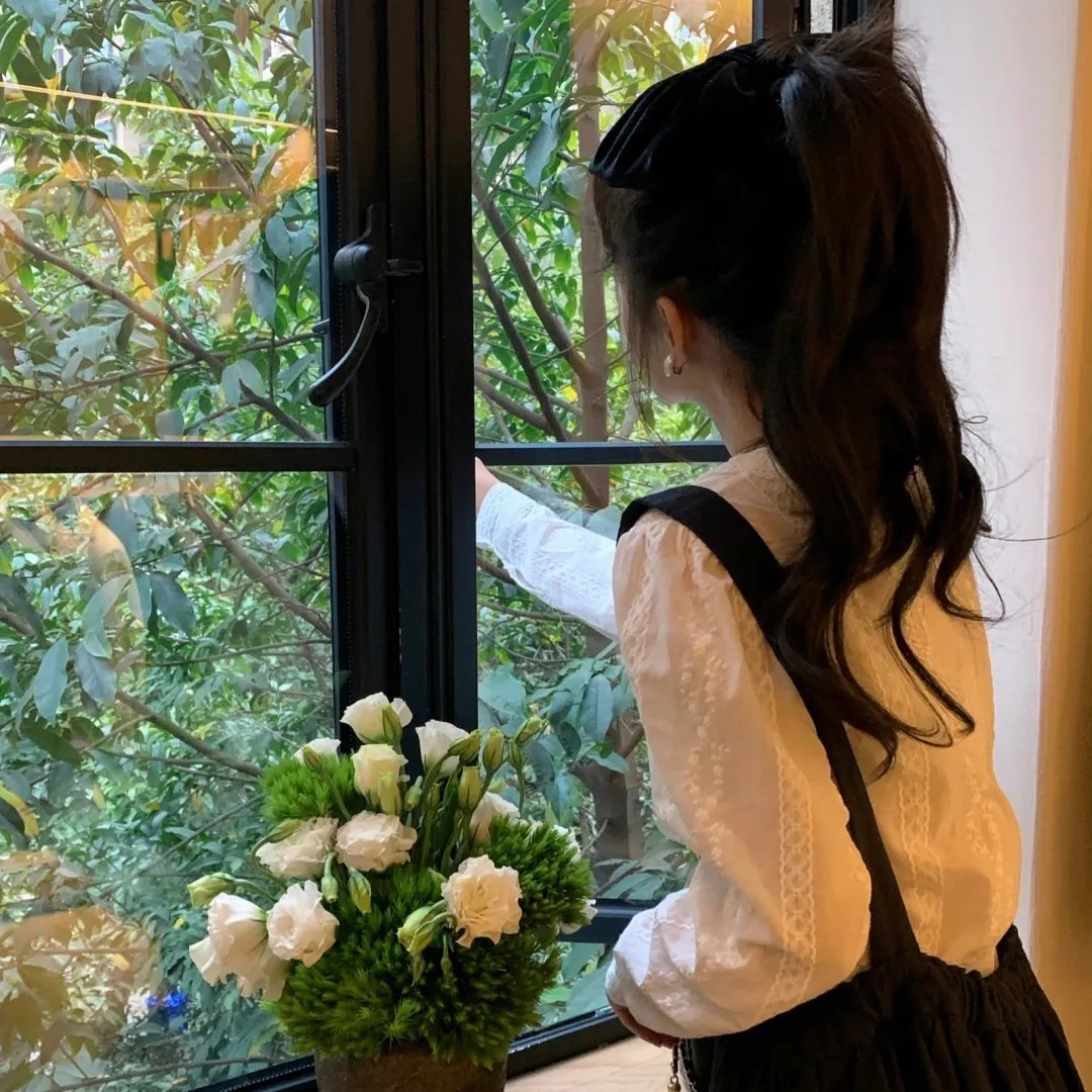 暴风雪中的白鸟